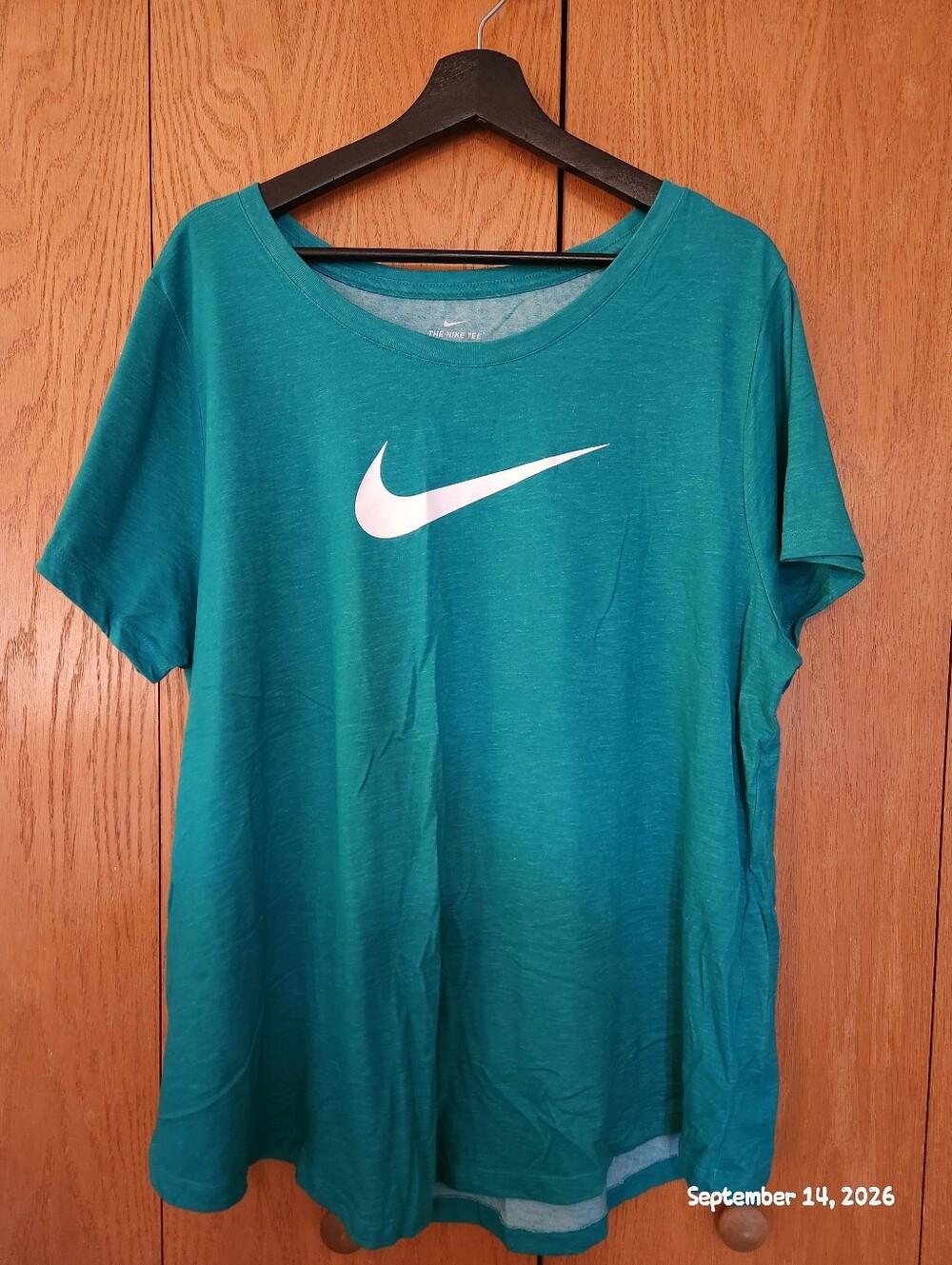 Nike Women's Teal Short-Sleeve Swoosh Tee